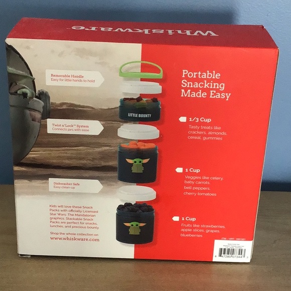 Whisk ware Star Wars The Mandalorian Stackable Portable Snacking containers NIB - Picture 2 of 2